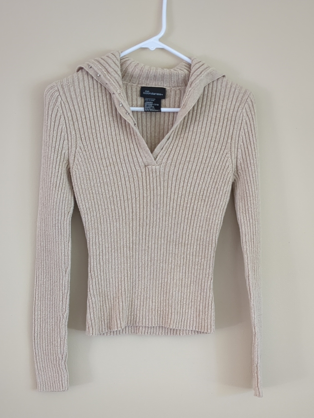 Medium No Boundaries Oatmeal Heather Ribbed Sweater